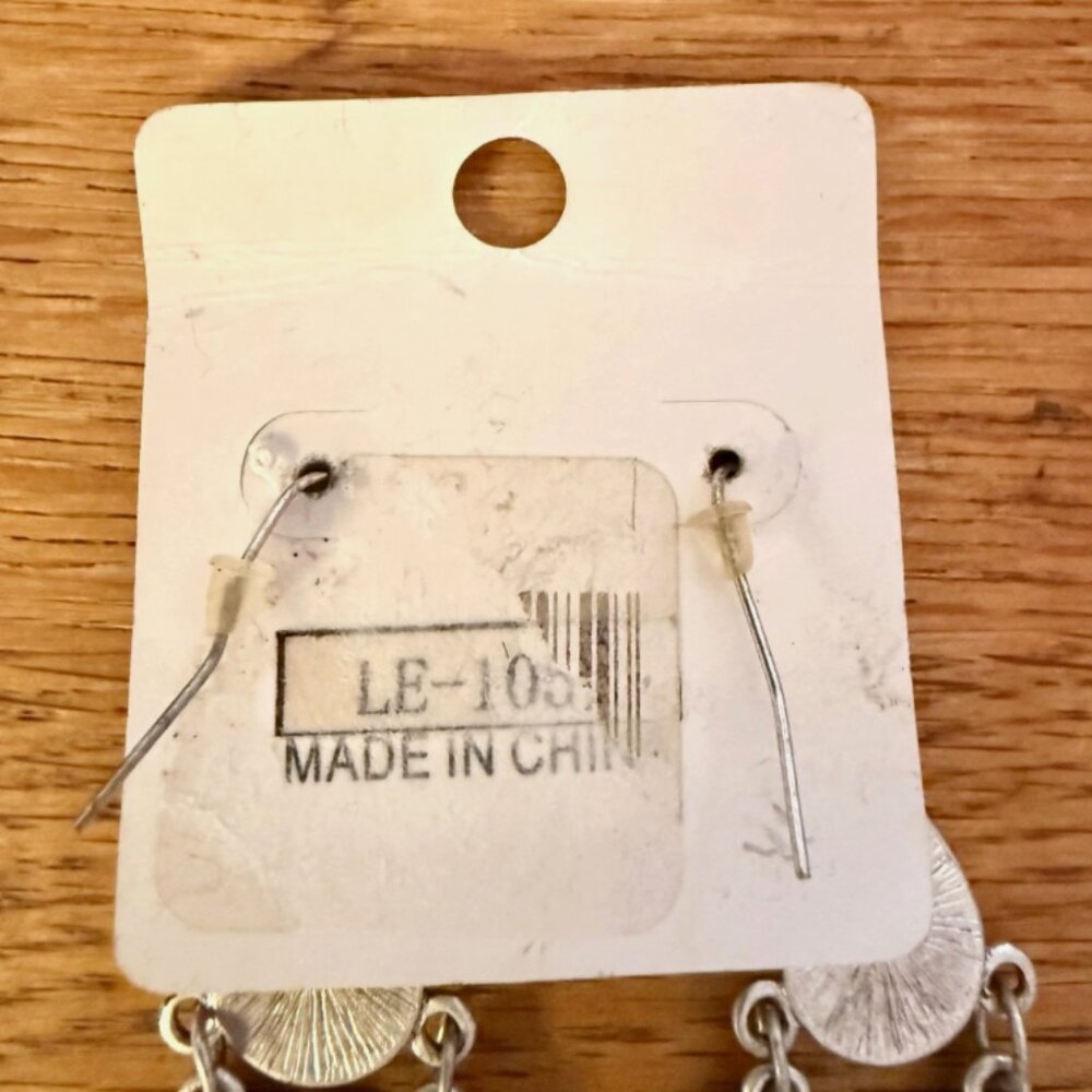 Bogot Clear Pear Crystal‎ Chandelier Dangle Earrings 4.75” New - Picture 4 of 5